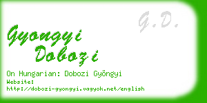 gyongyi dobozi business card